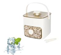 Macchina Per Cubetti Di Ghiaccio Pressione Stampo in Silicone Con Contenitore E Coperchio Vassoio 48 Cubetti Per Cocktail Ghiaccioli Gelato (Bianco)