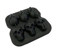 Macchina per cubetti ghiaccio a forma teschio a tema, B | Stampo per ghiaccio in silicone a rilascio facile per succhi whisky, cocktail, strumento da cucina per uso