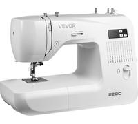 VEVOR Macchina da Cucire Computerizzata con 60 Applicazioni di Punti, Schermo LED Pedale, Robusta Struttura in Metallo, Macchina da Cucire Digitale con Motore Potente per Lavori Artigianali, Bianco