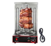Macchina Per Doner Kebab Rotante A 360°, Griglia Verticale Per Shawarma, Griglia Girarrosto In Acciaio Inox Con 2 Bruciatori, Spiedini Per Kebab Senza Fumo Per Cucina, Feste(Electric-3000W)