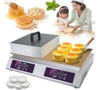 Macchina per dorayaki e soufflé elettrica, Piastra per pancake muffin commerciale, Due piastre riscaldanti in rame 220V 67x35cm, Controllo temperatura digitale antiaderente per casa caffè negozio