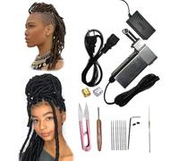 Macchina per Dreadlocks, Creatore di Dreadlocks Istantanei Elettrici Portatili, Macchina per Intrecciare Torsione all'Uncinetto da 6-16 Mm con 20 Aghi all'Uncinetto, per Dreadlocks Fai-da-t