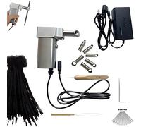 Macchina per Dreadlocks, Macchina Automatica per Dreadlock in Fibra Chimica, con 6 testine di Ricambio da 6 a 16 mm, per intrecciare i Dreadlock all'Uncinetto a velocità più Elevata.
