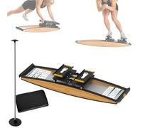 Macchina per esercizi di sci, simulatore di sci, cross trainer 3D per allenamento di forza ed equilibrio, carico 150 kg per allenamento vita, addome e gambe con bastoncini da sci