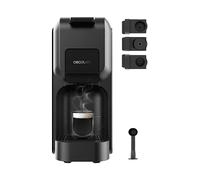 Macchina per espresso CECOTEC Cecotec Kaffeekapselmaschinen FreeStyle Compact Black, Pressione pompa 20 bar, Potenza 1350 W, Serbatoio acqua 0,2 l, Disattivazione automatica, Nero