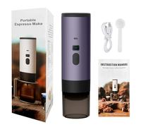 Macchina per espresso portatile con batteria, funzione di riscaldamento e | Macchina compatta da 90 ml con 15 bar, display, funzione di riscaldamento e utilizzo con caffè in polvere o capsule