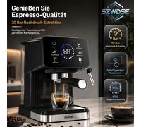Macchina per Espresso Semiautomatica 220V con Serbatoio d'Acqua da 1,5 Litri per Casa, Controllo Touch Screen per Preparazione Calda e Fredda, La macchina per espresso come una caffettiera domestica