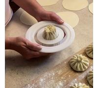 Macchina per fare baozi, stampo per ravioli/momo da 6,57", utensile da cucina in plastica per preparare facilmente panini baozi fatti in casa, facile da usare e pulire 1 set di biancoABS