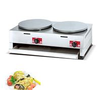 Macchina per Fare Crepe, Crepiera, Gas, Professionale Piastra per Crepes di Alta qualità Maker Machine, Crepes Professionale Diametro 40 cm, con Piastra Antiaderente, per Frittate di Tortilla,Style2