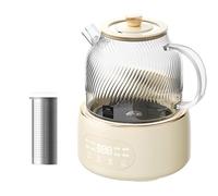 Macchina per Fare Il tè, Piccola Macchina per Il tè da 350 W, con Prenotazione Intelligente 24 Ore su 24, 150 ℃, Soggiorno Resistente, Scarico del tè in Acciaio Inossidabile + Pentola per Stufato