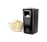 Macchina per fare Popcorn con Cottura ad Aria Calda e Senza Olio - con Coperchio Trasparente e Misurino,16x13.5x25.5cm, 1100W, Nero