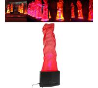 Macchina per Fiamme Finte, Luce a Fiamma Finta a LED 3D, Luci da Palco con Tessuto Rosso, Effetto Atmosfera Artificiale, Falò Finto con Telecomando, per DJ e Illuminazione di Halloween(1.8M,1pcs)