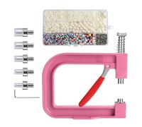 Macchina per fissare rivetti di perline - Macchina per incastonare perle 15x15 cm, adattabile per lavori artigianali | Strumento per incastonare perle con pressatura manuale e creatività senza pari, b