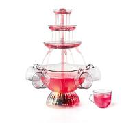 DRFGHK Macchina per fontana di champagne, macchina per bevande a fontana elettrica a 3 livelli con base a LED per matrimoni, feste, ideale per celebrazioni!