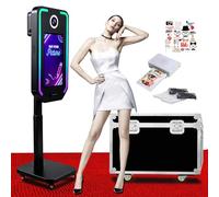 Macchina per Foto DSLR Selfie con Schermo Touch Screen da 21,5 Pollici e Sollevamento Elettrico, per Noleggio in Eventi, Matrimoni e Feste (Black, Photo Booth with Printer)