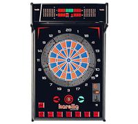 Macchina per freccette Karella E-Master, dispositivo da parete con tester per monete, 4 giocatori, sisal, 6 freccette Karella, kit di montaggio