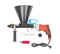 Macchina per fughe elettriche, 700 W, 220 V, in acciaio inox e plastica, con ugello rotondo/piatto per porte di sicurezza, condizionatori, riparazione parete (rosso)