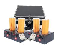 Macchina per fuochi d'artificio a freddo da 4/6/8 pezzi, ricevitore pirotecnico a freddo, macchina per fontane a scintille, 2 telecomandi wireless + valigetta, per matrimoni, 6 pezzi,4pcs