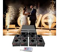 Macchina Per Fuochi D'Artificio A Freddo,Mini Macchina Per Fuochi D'Artificio A Freddo, Pirotecnica A Distanza Senza Fili Ricevitori 8/12 Sistema Di Fontana Per Attrezzature Da Palcoscenico,8Cues
