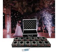 Macchina Per Fuochi D'Artificio A Freddo,Mini Macchina Per Fuochi D'Artificio A Freddo, Pirotecnica A Distanza Senza Fili Ricevitori 8/12 Sistema Di Fontana Per Attrezzature Da Palcoscenico,12Cues