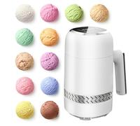 Macchina per Gelati e Gelato Soft, Sorbetto, Frullato, Macchina per Gelato 300ml con Schermo LCD, Preraffreddamento Non Necessario