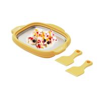 Macchina per gelato arrotolato Multifunzione Innovativa ed efficiente piccola macchina per yogurt gelato per uso domestico in acciaio inossidabile (Gialla)