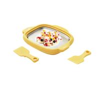 Macchina Per Gelato Arrotolato, Piastra A Congelamento Istantaneo Con 2 Raschietti E Manopola Di Regolazione, Sistema Di Iniezione Acqua Riciclabile, Design Scanalato