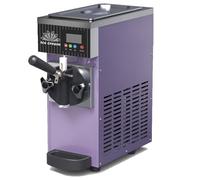 Macchina per Gelato Commerciale,Resa 4-8 Kg/H, Gelatiera Soft Da Banco Monogusto 450 W/750 W, Tramoggia 3,5 L, Cilindro 1,2 L, Con Pulizia Automatica E Pre-Raffreddamento,Purple-450W
