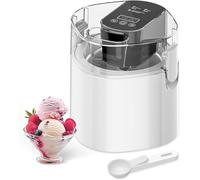 Macchina per gelato, macchina per gelato da 1,5 quarti e macchina per yogurt congelato, ciotola per congelatore isolata da 1,5 quarti, visualizzazione LCD e timer, risultati rapidi