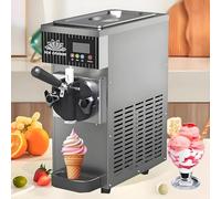 Macchina per gelato per la casa, macchina per gelato soft 4-5 kg/h, macchina per gelato monogusto con preraffreddamento, macchina per gelato soft con serbatoio da 2,5 l per feste di compleanno Grey