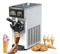 Macchina per Gelato Professionale, Congelatore per Gelato Soft Da Banco Con Impostazioni Di Durezza Regolabili, Pulizia Automatica, Pannello Lcd Intelligente E Produzione Di 4-5 Kg/H(Cream)