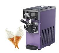 Macchina per gelato soft Alta produttività da 4-5 kg/h Macchina da banco Con pannello LCD Distributore di dessert surgelati monogusto Per feste in cucina(Purple)