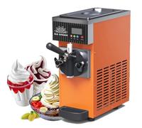Macchina per Gelato Soft Commerciale - Produzione 4-8 Kg/H, 450 W/750 W, Display LED, Gelatiera, Erogatori a Compressore Da Banco per Ristoranti E Gelaterie,Orange-750W