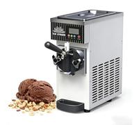Macchina per Gelato Soft da Banco, Pannello Touch LCD con Doppia Tecnologia di Overrun, Funzione di Pulizia Automatica, Tramoggia da 2,5L e Cilindro Congelatore da 1L per Supermercati(Cream)