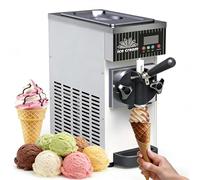 Macchina per Gelato Soft, Gelatiera Da Banco Professionale per Gelato Soft Monogusto, Congelatore Da Banco Con Cilindro Da 1 L, Funzione Di Autopulente, Display LED E Resa Da 4-5 Kg/H(Cream)