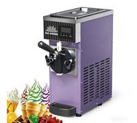 Macchina per Gelato Soft, Gelatiera Da Banco Professionale per Gelato Soft Monogusto, Congelatore Da Banco Con Cilindro Da 1 L, Funzione Di Autopulente, Display LED E Resa Da 4-5 Kg/H(Purple)