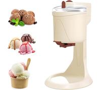 Macchina per gelato soft, macchina per gelato per uso domestico | Macchina per gelato allo yogurt veloce fai da te, sana e comoda, senza latticini, funzionamento con un solo pulsante Beige,27*42.5cm