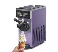 Macchina Per Gelato Soft Monogusto Da Banco Per Uso Domestico,Con Una Produzione Di 4-5 Kg/h,Pre-raffreddamento,Pannello LCD E Funzione Di Pulizia Automatica(Purple)