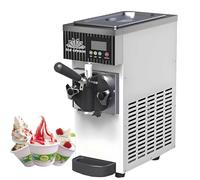 Macchina per gelato Soft Serve, creatore da banco da 450 W con display a LED, compressore di uscita 4kg/h per ristoranti, caffè, creme