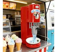 Macchina per Gelato Spaghetti, Estrusore Elettrico Commerciale Con 4 Forme Creative, Formatura Rapida in 6 Secondi, Leggero E Portatile per Food Truck, Caffè E Feste per Bambini(Red)