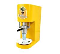 Macchina per Gelato Spaghetti Professionale, Estrusore per Gelato alla Pasta con 4 Stampi Intercambiabili, Pressa Commerciale da Banco 28-30 L/h, Compatta per Gelaterie(giallo)