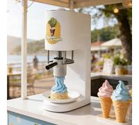 Macchina per Gelato Spaghetti Professionale, Macchina per Gelato Spaghetti Con 4 Tipi Di Uscita per La Formazione Di Spaghetti, Design Salvaspazio per Gelaterie, Facile Da Usare E Da Pulire(White)