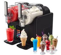 Macchina per Granita Slushie Machine 2 x 2L, Granitore per Granite Professionale Macchina per Granite da Casa Sorbettiera Macchina per Bevande Ghiacciate con 7 Programmi, per Gelato, Frappè, Milkshake