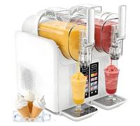Macchina per granite, 430 W, 2 l, doppia ciotola, congelata, auto-raffreddante, con 7 programmi preimpostati e pulizia automatica, non necessita di ghiaccio