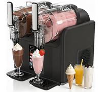 Macchina per granite, 7 in 1, 2 litri, 7 programmi intelligenti, macchina per gelato soft per uso domestico, pulizia automatica, macchina per granite per frappé, milkshake, frappé,(Black)