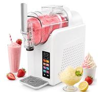 Macchina Per Granite 7 In 1 - Non Necessita Di Ghiaccio E Si Pulisce Automaticamente Con Un Solo Pulsante, Ciotola Da 2 Litri Per Casa E Bar, Prepara Gelati Soft, Milkshake, Frappé White