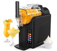 Macchina Per Granite 7 In 1 - Non Necessita Di Ghiaccio E Si Pulisce Automaticamente Con Un Solo Pulsante, Ciotola Da 2 Litri Per Casa E Bar, Prepara Gelati Soft, Milkshake, Frappé Black