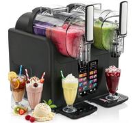 Macchina per granite da 2 litri per bevande ghiacciate, gelati, frappé e milkshake, con 7 programmi preimpostati, autopulizia e display a LED(Black)