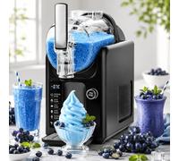 Macchina Per Granite Di Alta Qualità Per Uso Domestico, Non Necessita Di Ghiaccio, Con 6 Programmi A Un Solo Tocco, Autopulente, Perfetta Per Margarita, Frullati, Frappé E Milkshake. Black-220v