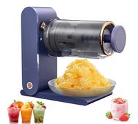 Macchina per granite portatile - Macchina elettrica per coni di neve USB, batteria da 1300 giri/min, 2000 mAh, sicurezza a induzione e design staccabile per frullati, dessert surgelati, Blu Scuro